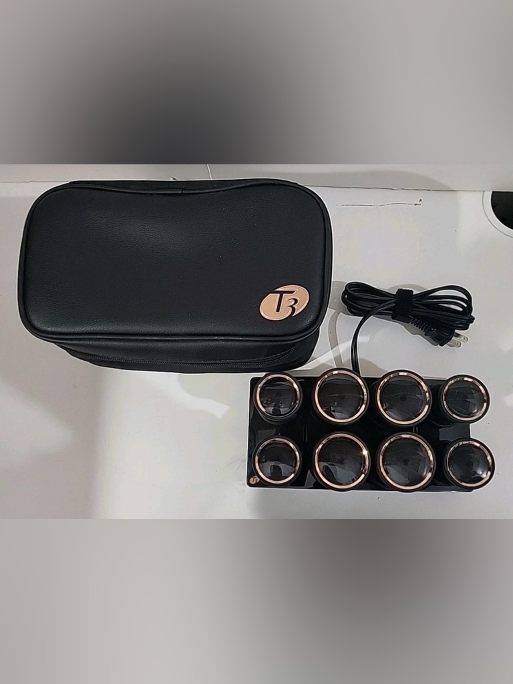 T3 Black and Rose Gold Styling Roller Set